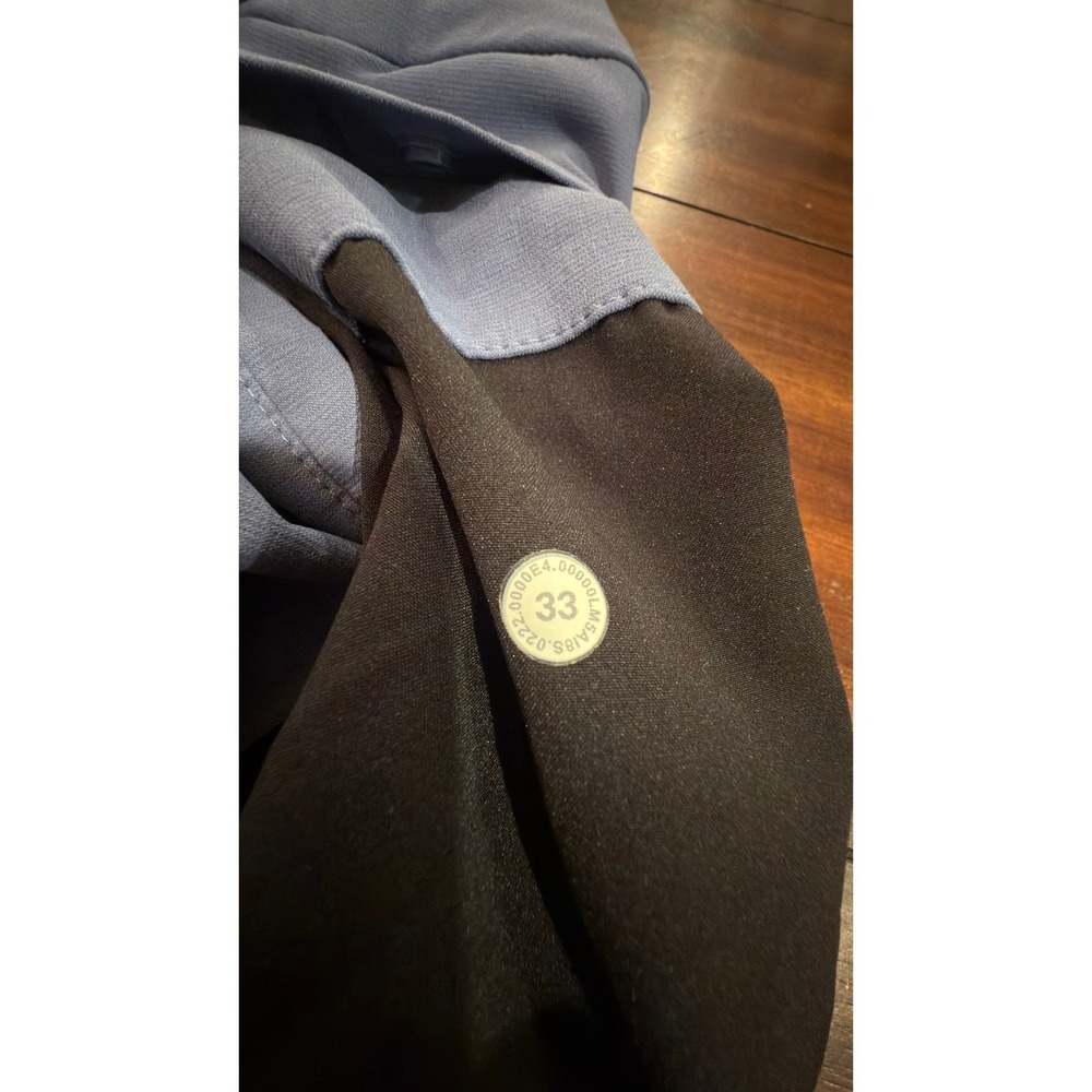 Lululemon Commission Slim-Fit Pant 33 Blue Grey Chino M5A18S - Picture 12 of 16